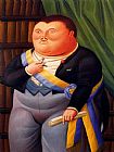 Fernando Botero Canvas Paintings - El Presidente 02